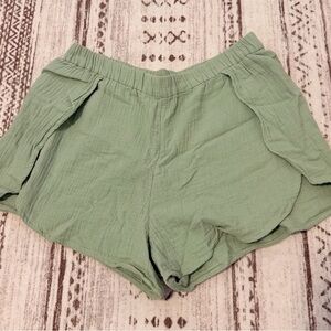 Madewell Sage Green Lightweight Pull-On Athletic Shorts